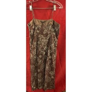 B Smart Women's Sun Dress Size 8 Spaghetti Strap Floral a-line Swing Flare Cute!